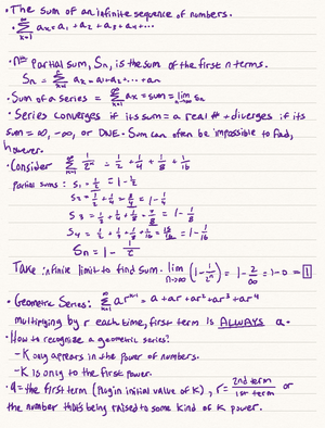 Math 2260: Calculus II Class Outline & Review for Jan 29, 2025 - Studocu