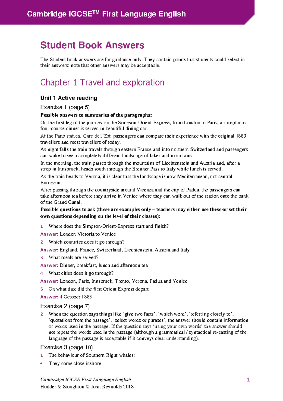 Cambridge IGCSE First Language English 4th Ed. Student Book Answers ...