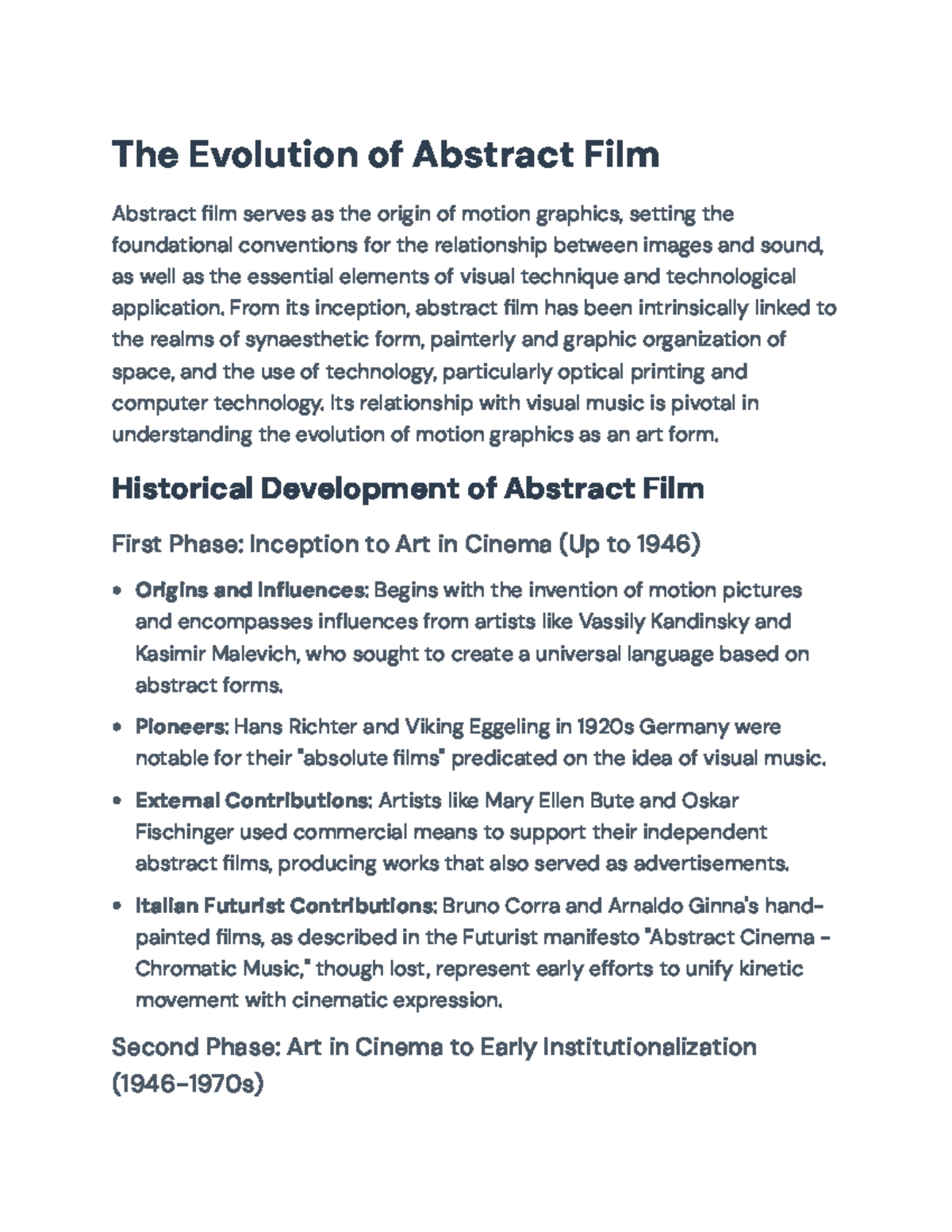 The Evolution of Abstract Film: From Avant-Garde to Digital Era - The ...