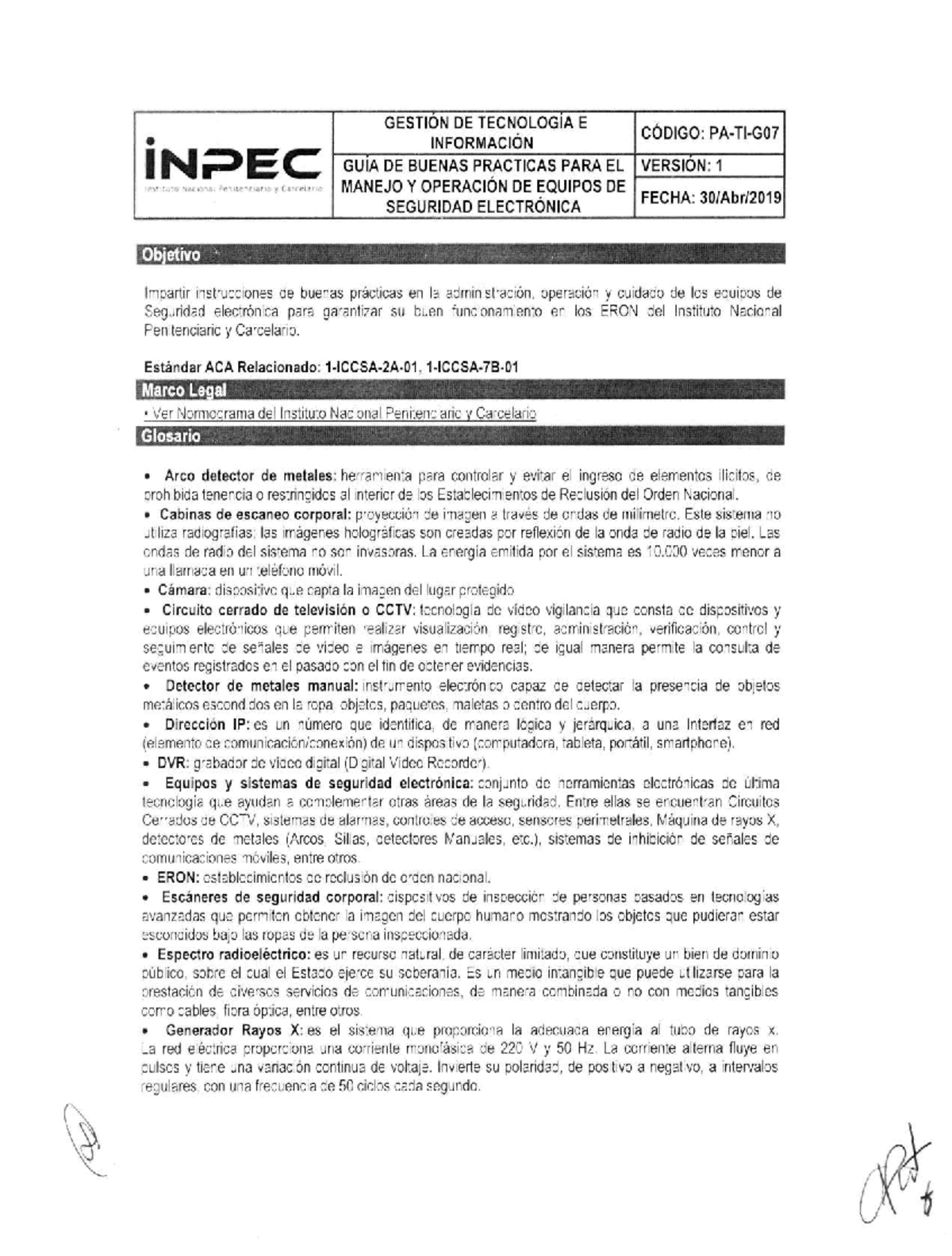 Guía de Buenas Prácticas para Manejo y Operación de Equipos de ...