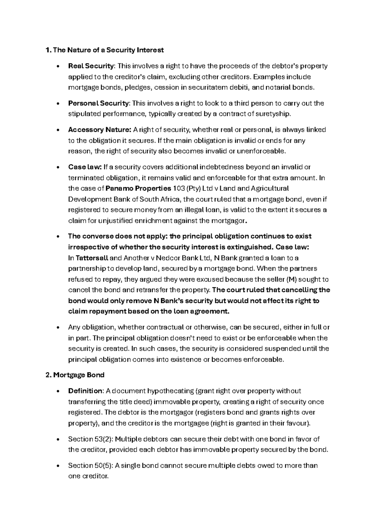 Understanding Real and Personal Security in Financial Law - Studocu