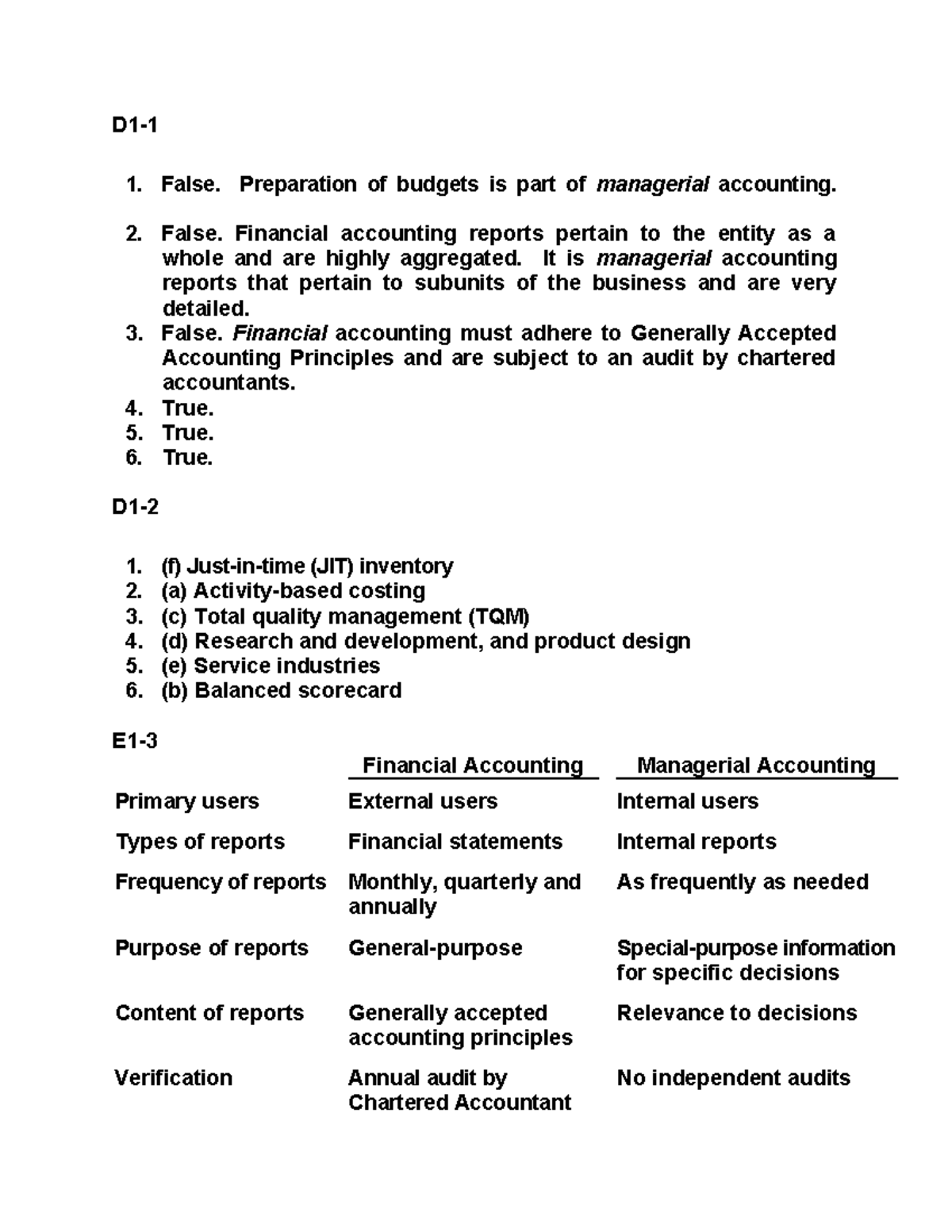 WEEK-1 Practice Problems: Financial & Managerial Accounting Insights ...