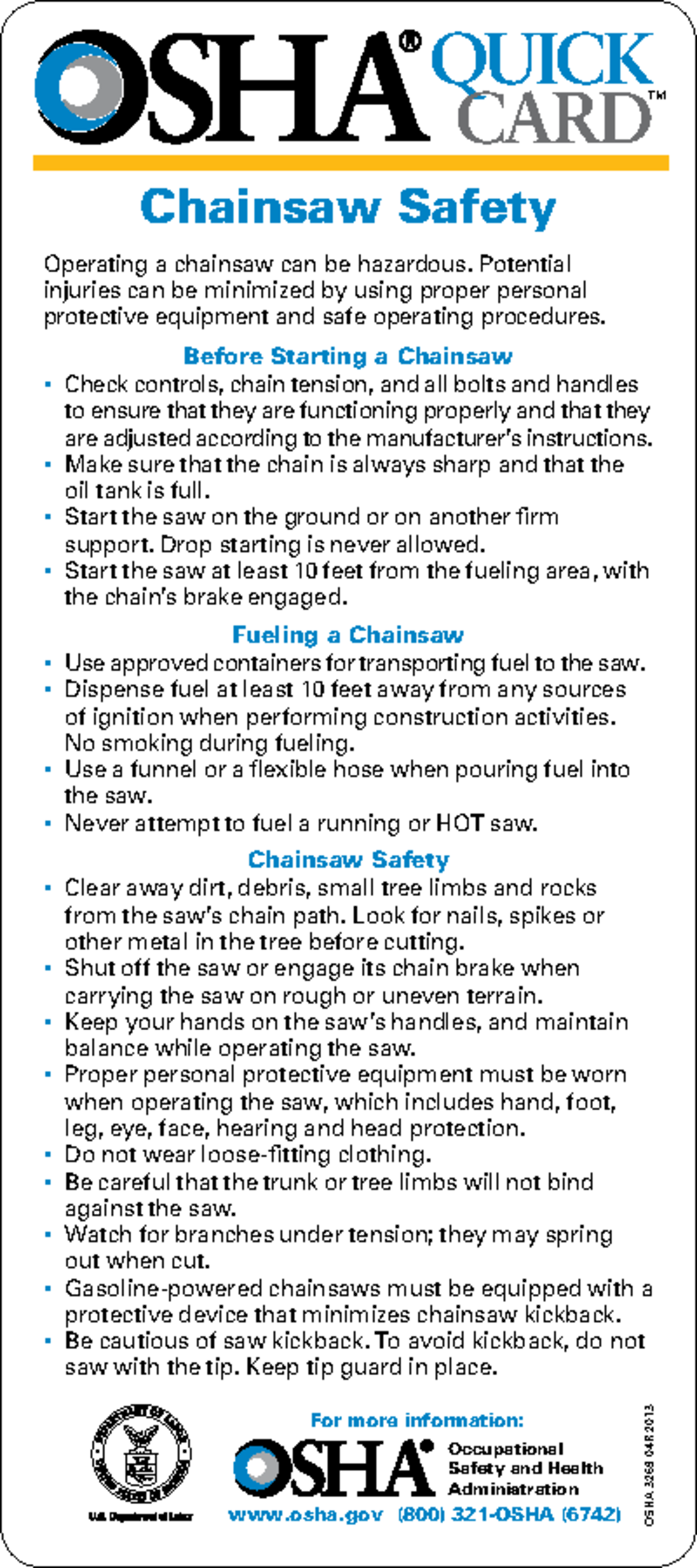 TM Chainsaw Safety Guidelines: Essential Operating Procedures - Studocu