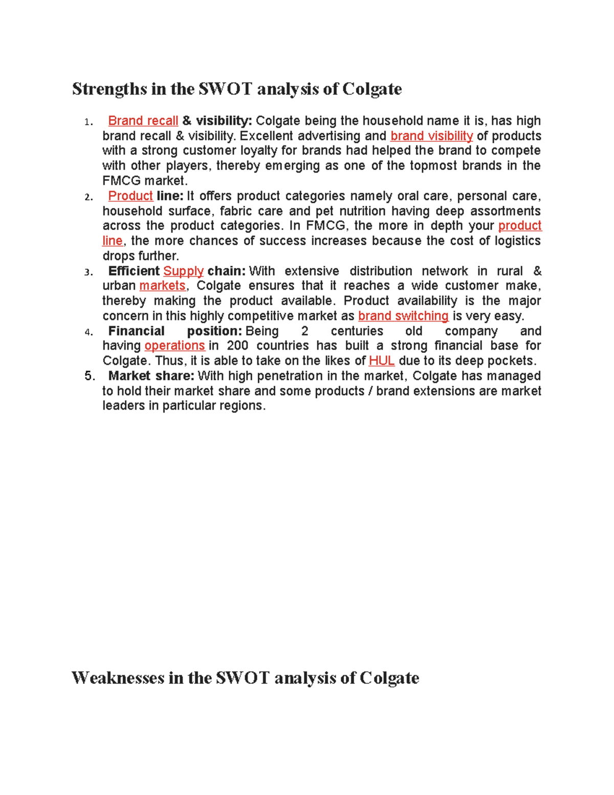 SWOT Analysis of Colgate: Strengths, Weaknesses, Opportunities, Threats ...