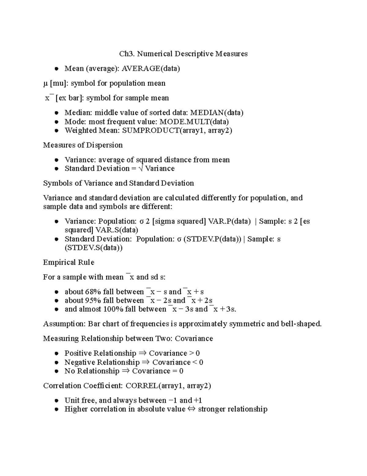 Stats 250 Chapter 3 Numerical Descriptive Measures - Ch3. Numerical ...