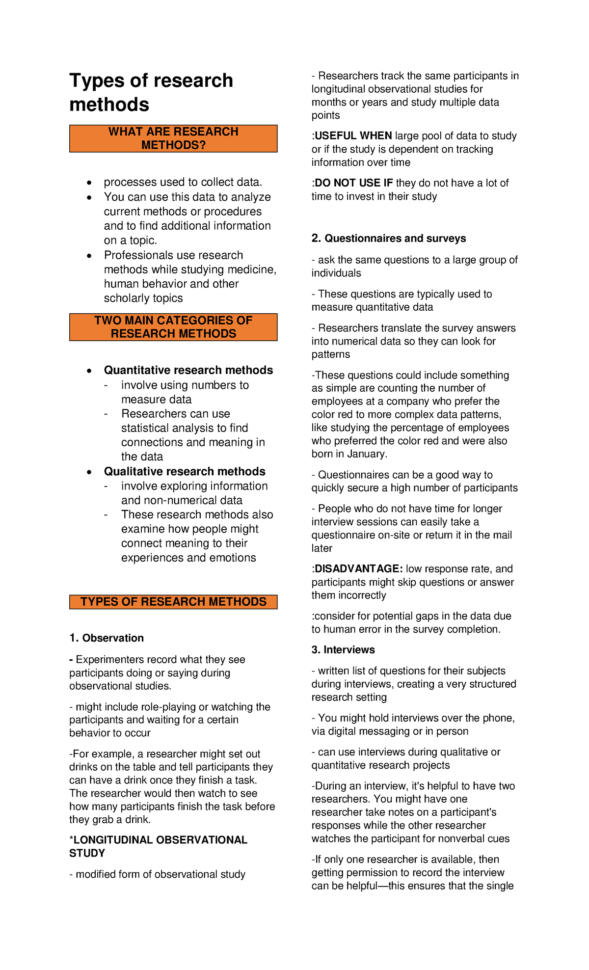 Types of research methods - Types of research methods WHAT ARE RESEARCH ...