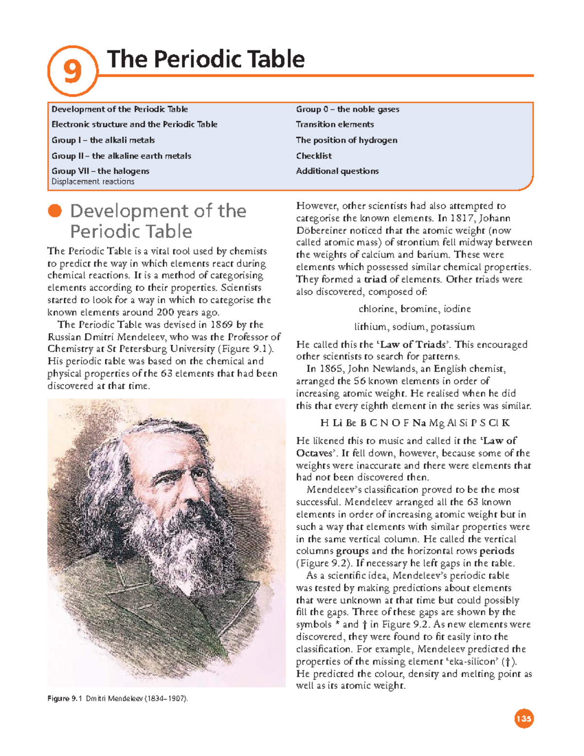 Anhvan 3 - good - 9 Development of the Periodic Table The Periodic ...