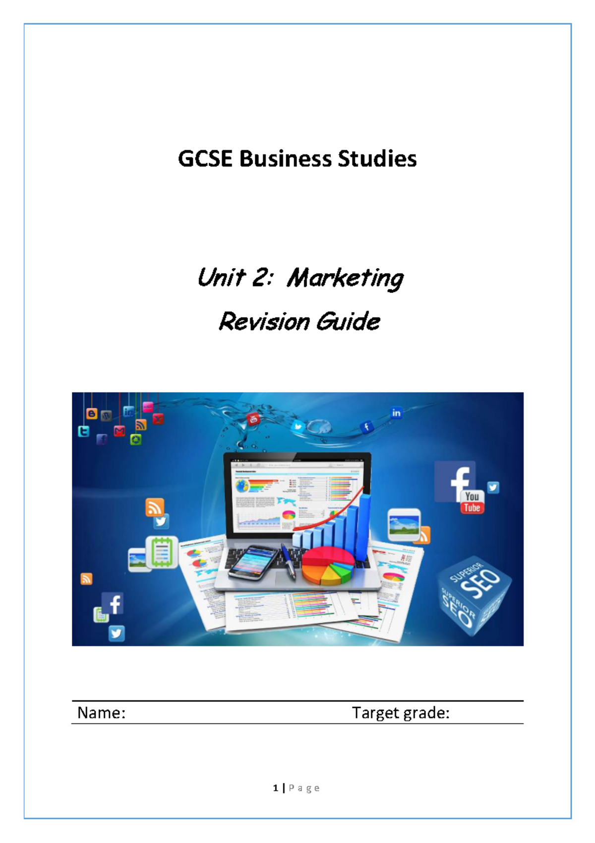 GCSE Business Studies: Unit 2 Marketing Revision Guide - Studocu