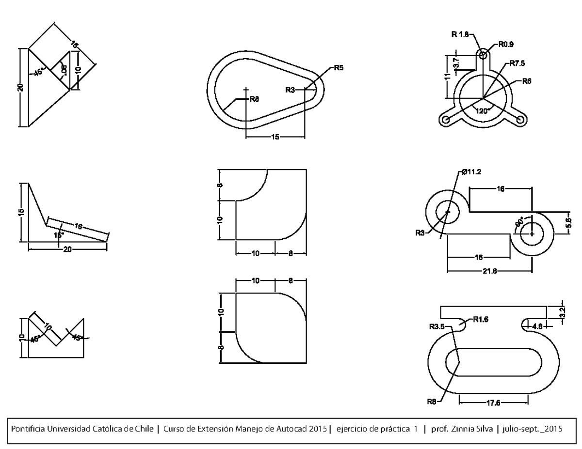EJ1 2D - Practicad Cad - dibujo tecnico - Pontificia Universidad ...