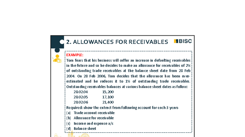 Chapter 13 & 14: Allowances for Receivables and Provisions - Studocu