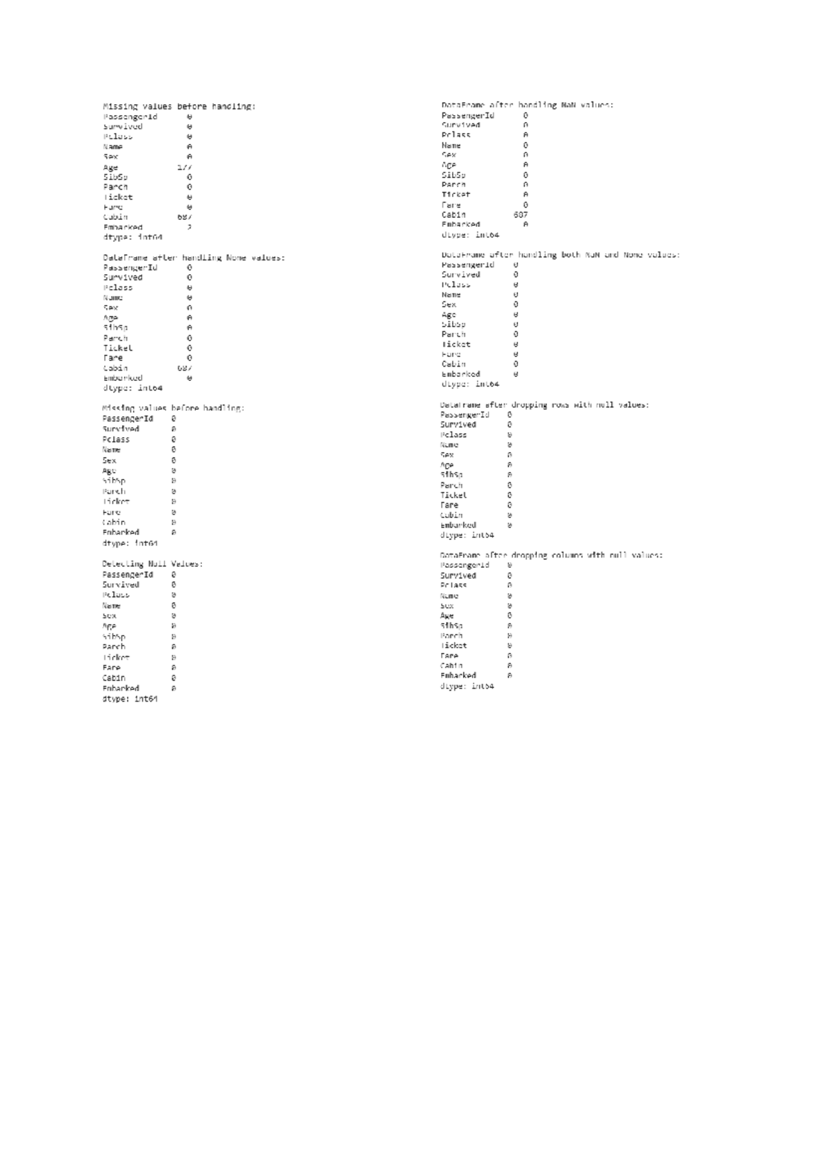 Data Handling Techniques for NaN and None Values in DataFrames - Studocu