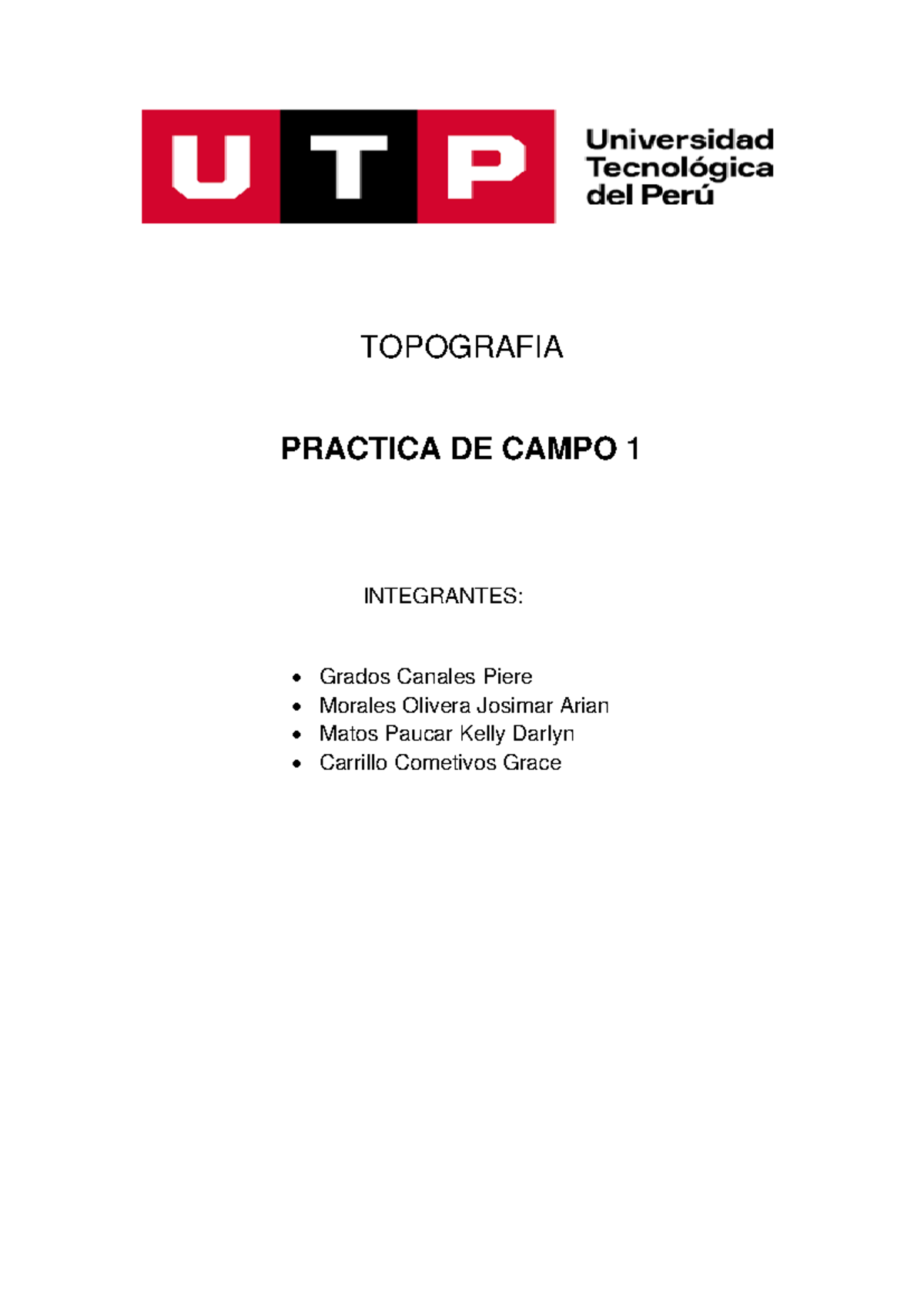 Práctica de Campo 1: Topografía y Técnicas de Medición - Document Preview