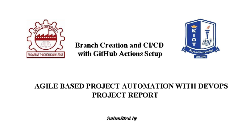 AGILE PROJECT AUTOMATION WITH DEVOPS: GITHUB ACTIONS SETUP REPORT - Studocu