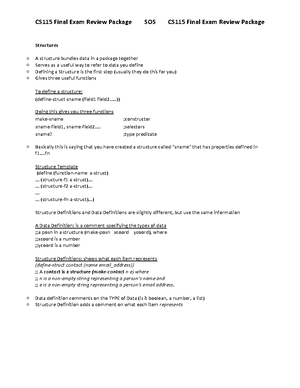 CS 115 notes: introduction to mathematics and Racket functions - Studocu