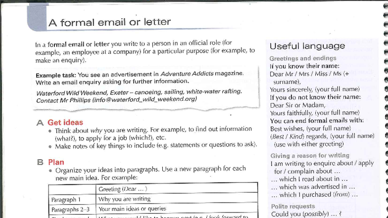 Formal and Informal Letters: A Guide to Writing (ENG 101) - Studocu