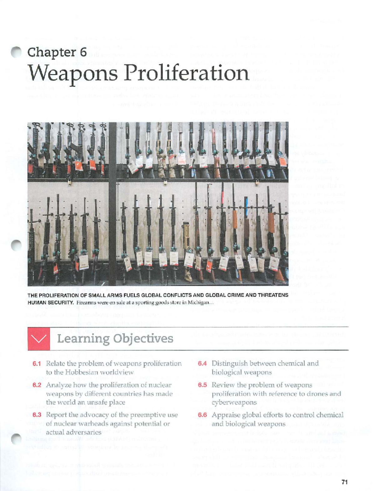 Chapter 6 Notes on Weapons Proliferation: Global Conflicts & Security ...