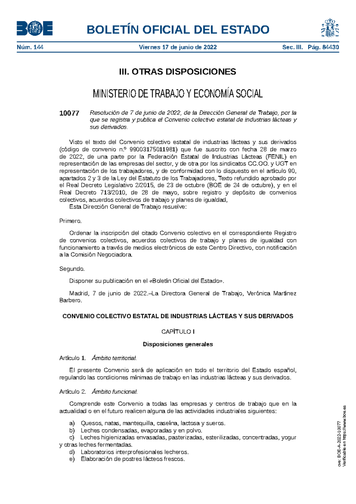 Convenio Industrias L Cteas Iii Otras Disposiciones Ministerio De Trabajo Y Econom A