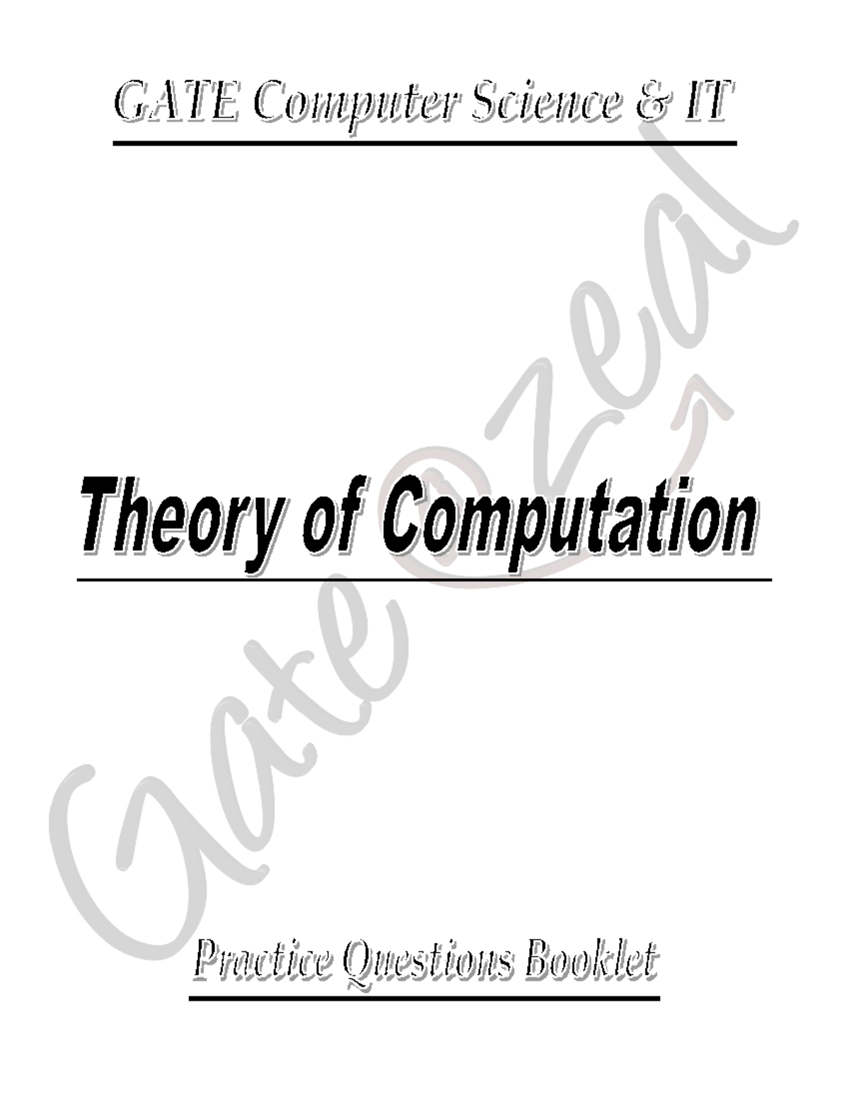 TOC 02 GATE Practice Questions on Theory of Computation - Studocu