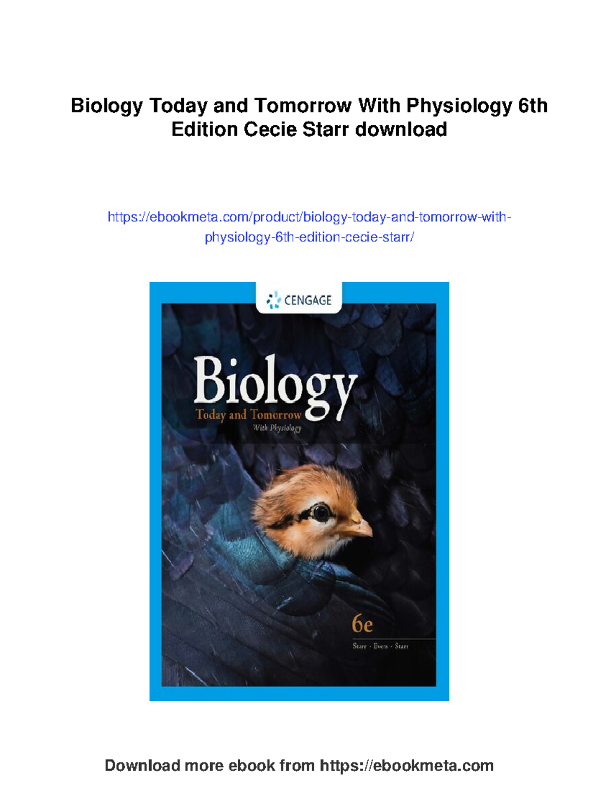 Biology Today and Tomorrow: Concepts from Physiology 6th Ed. - Studocu