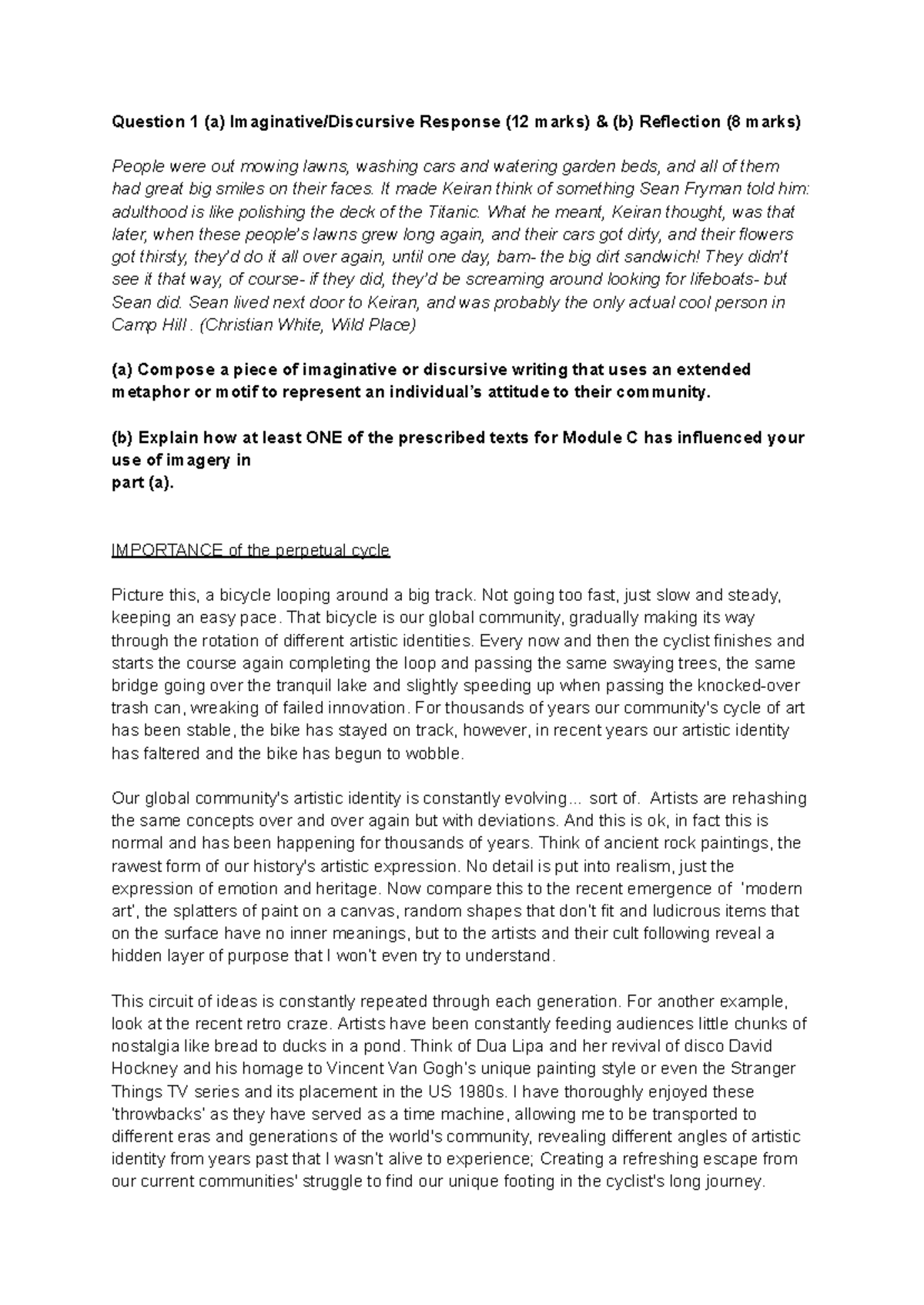 Y12 Mod C Discursive Response: The Impact of Social Media on Art - Studocu
