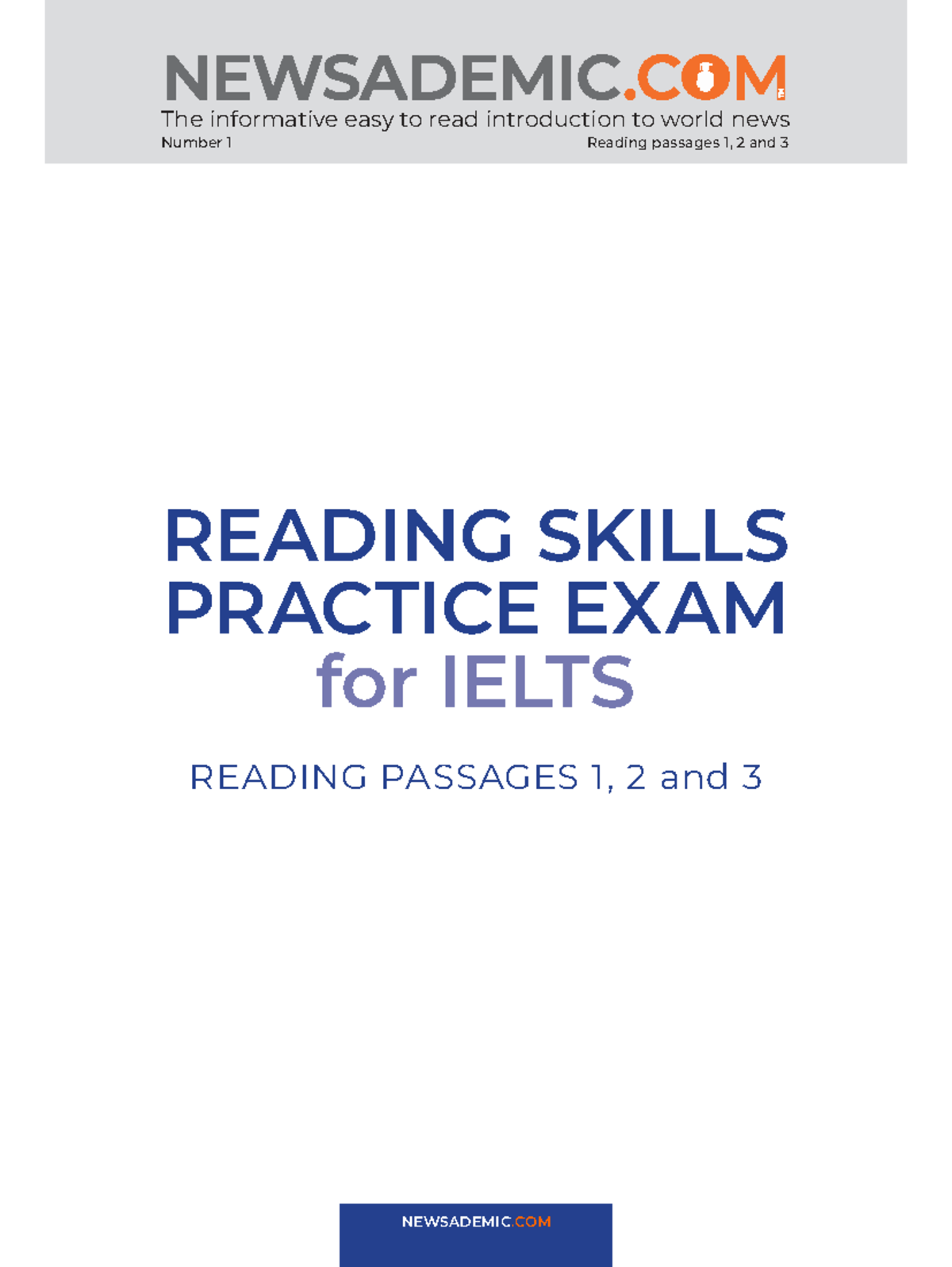 IELTS Reading Skills Practice Exam: Passages 1, 2, and 3 - Studocu