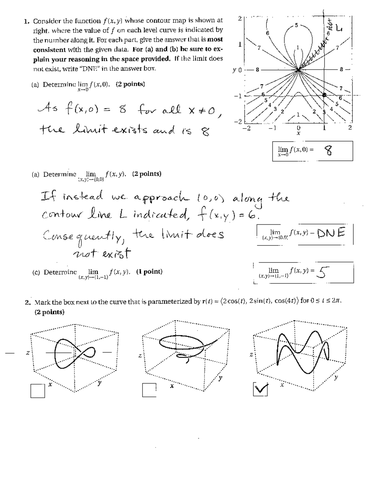 Final Exam Solutions for Calculus III (MATH 2024) - Studocu