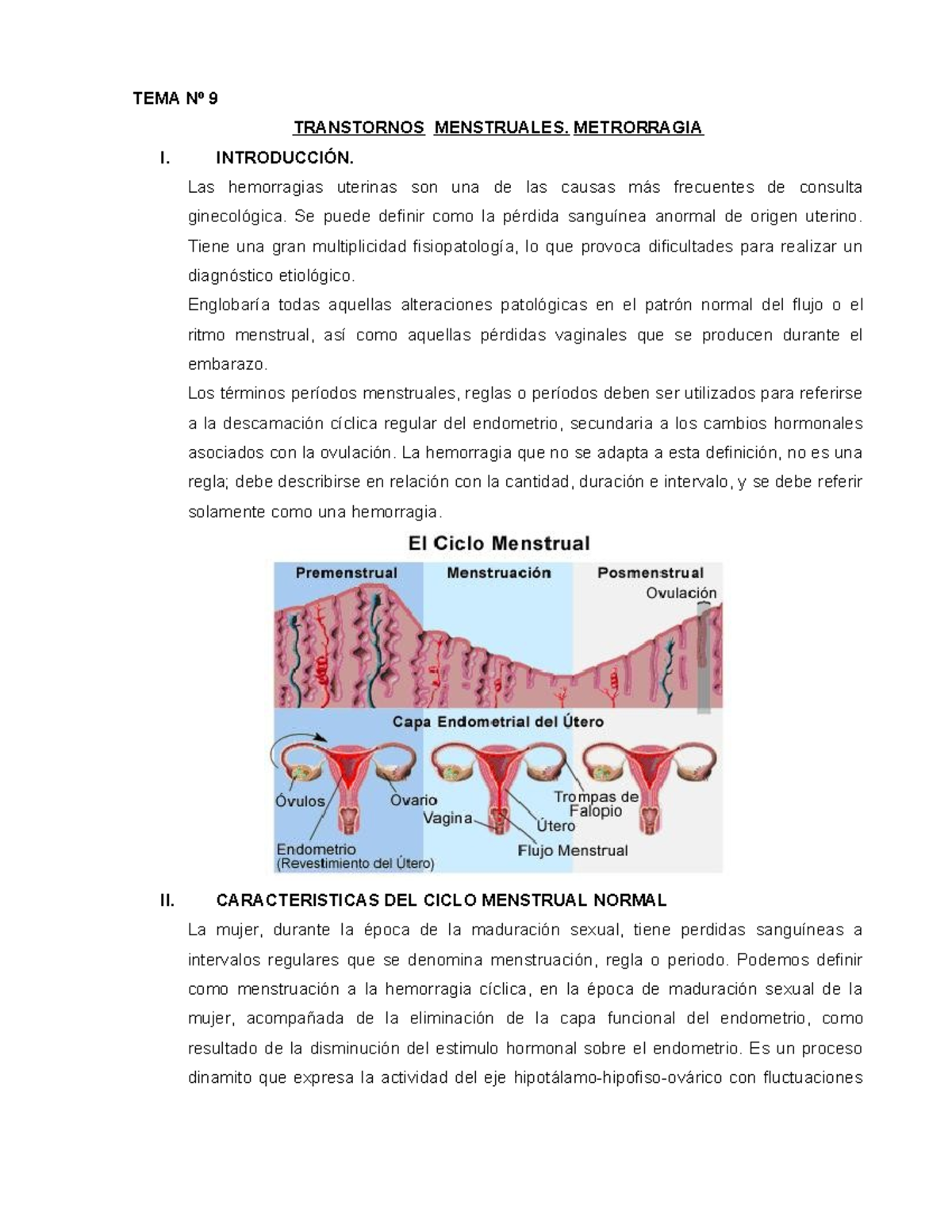 Metrorragia: Resumen de Trastornos Menstruales en Gastroenterología - Document Preview