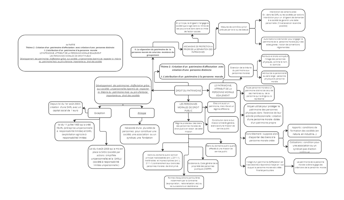 MP DP 4e Partie - Mind Map sur la Protection du Patrimoine des Sociétés ...