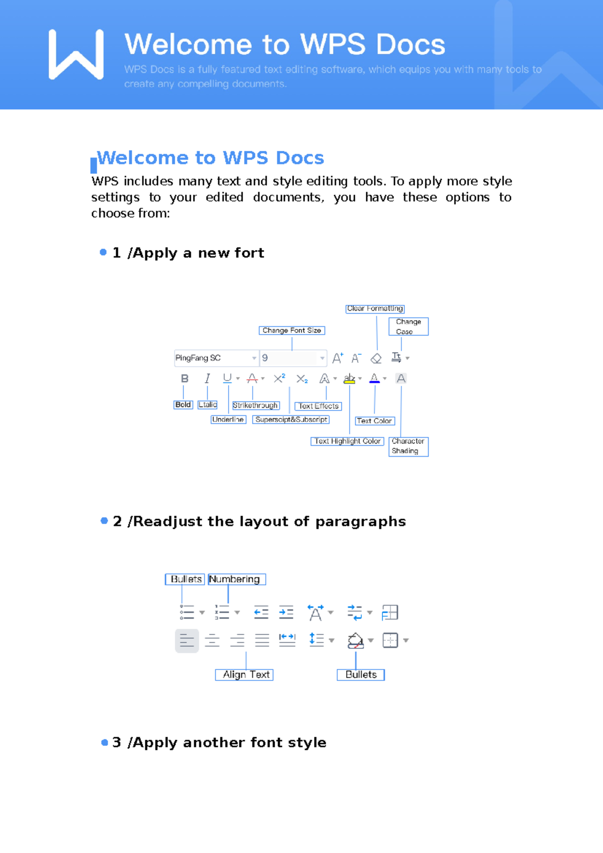 Copy of You can use WPS Document to write papers and reports - Welcome ...