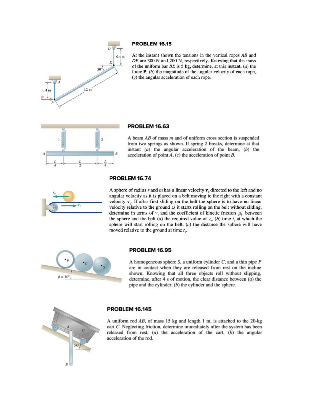 Assignment 7 - Dynamics Problems: Tension, Acceleration & Motion - Studocu