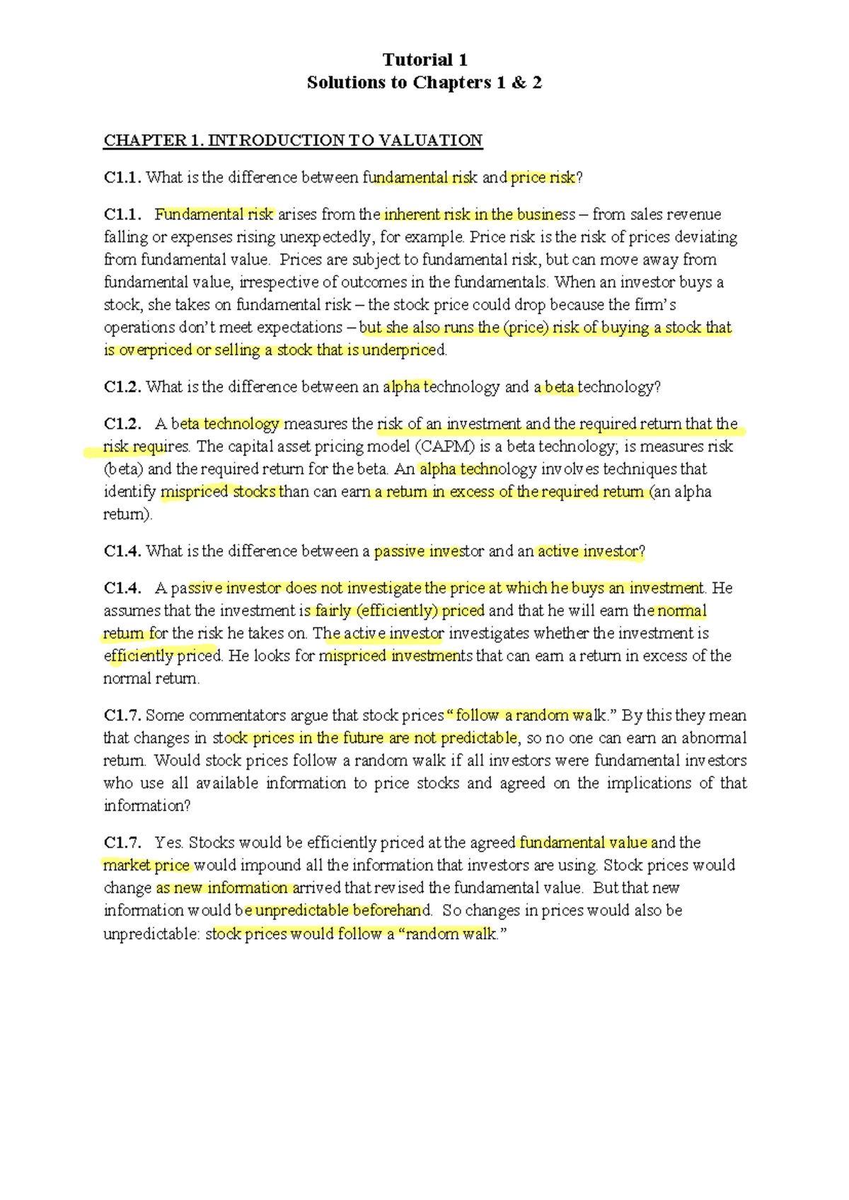 Practice Questions and Answers - Practice Mid-Session Exam Question 1 A ...