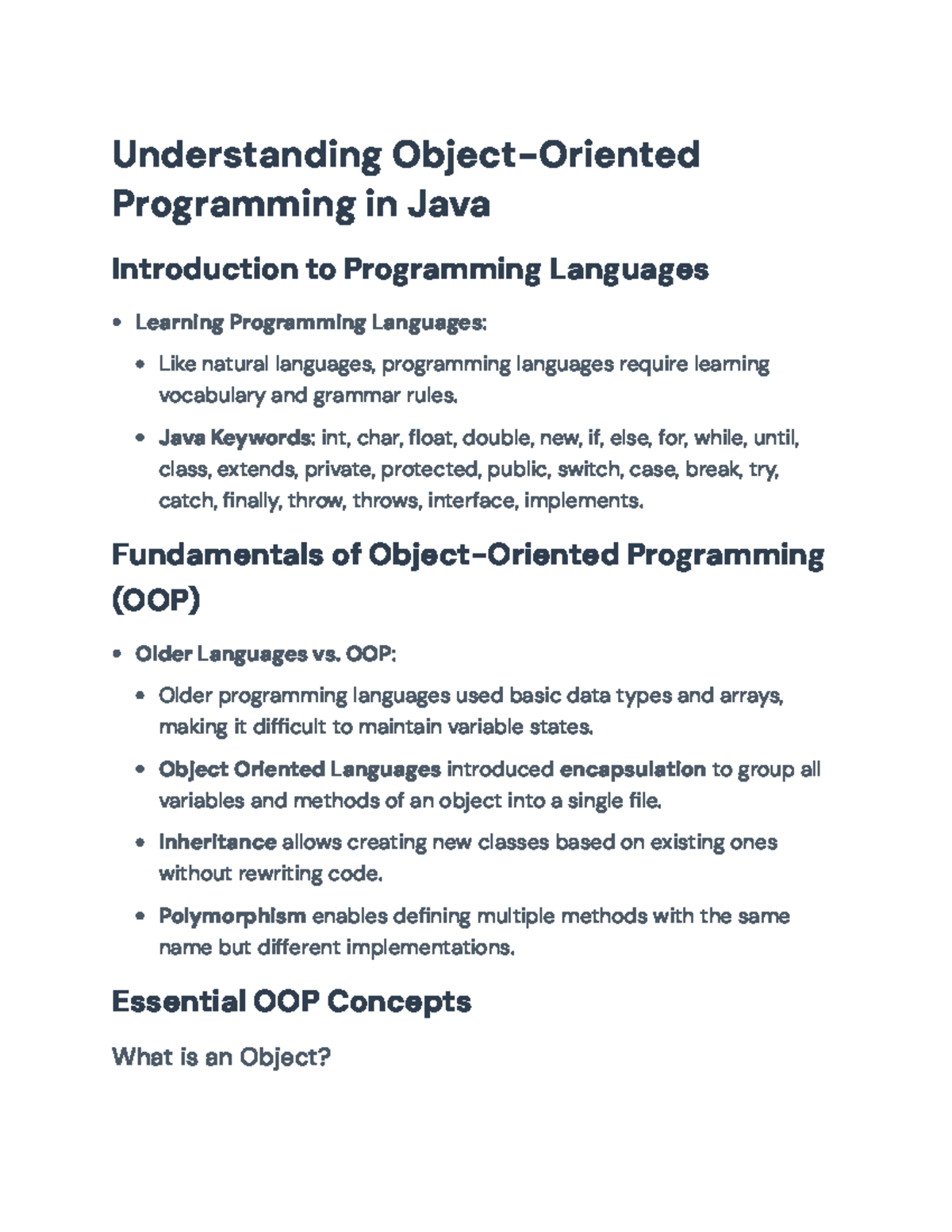 Understanding OOP Concepts and Java Implementation - CS101 Lecture ...