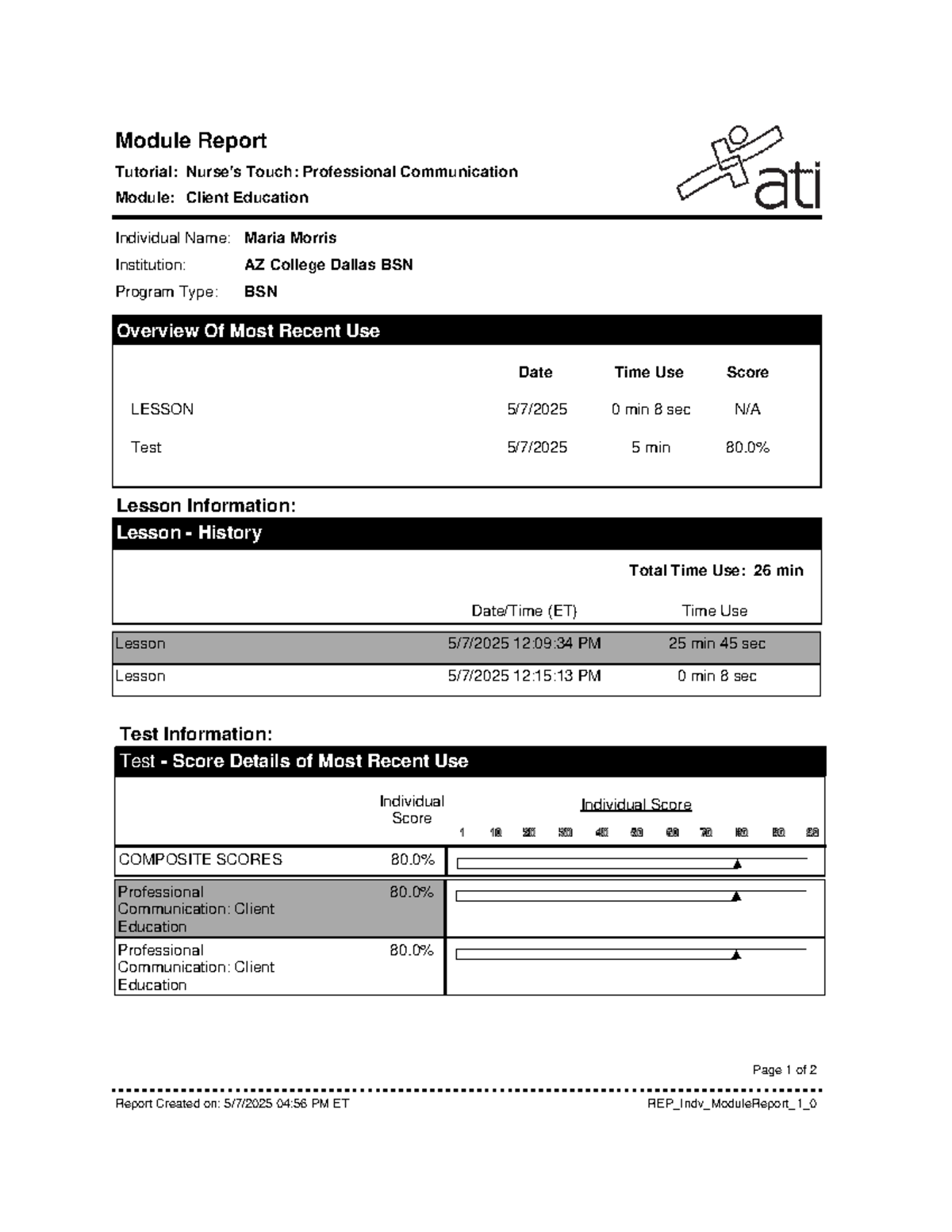 BSN Module Report: Professional Communication Client Education - Studocu