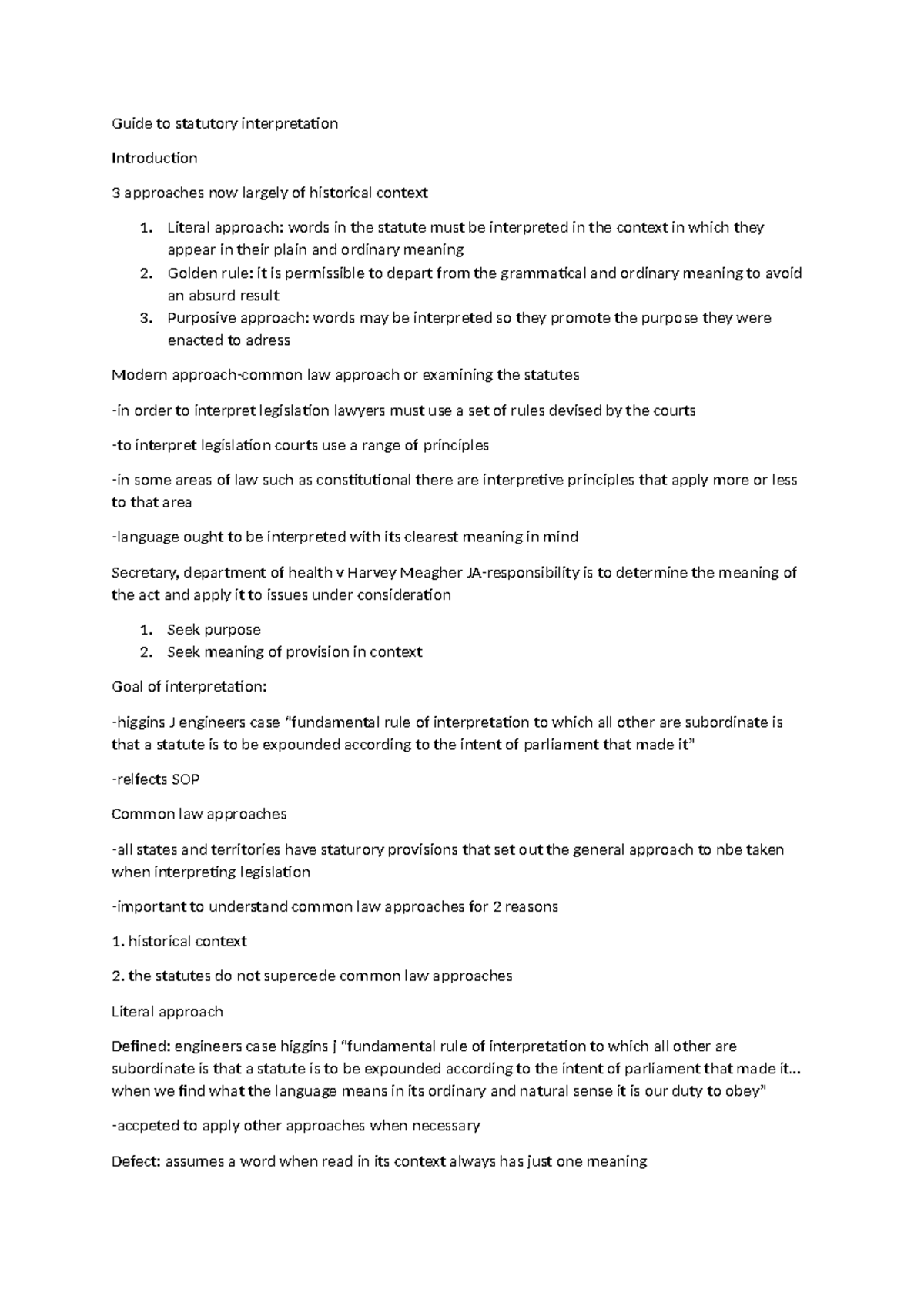 Statutory Interpretation Guide: Approaches and Principles Explained ...