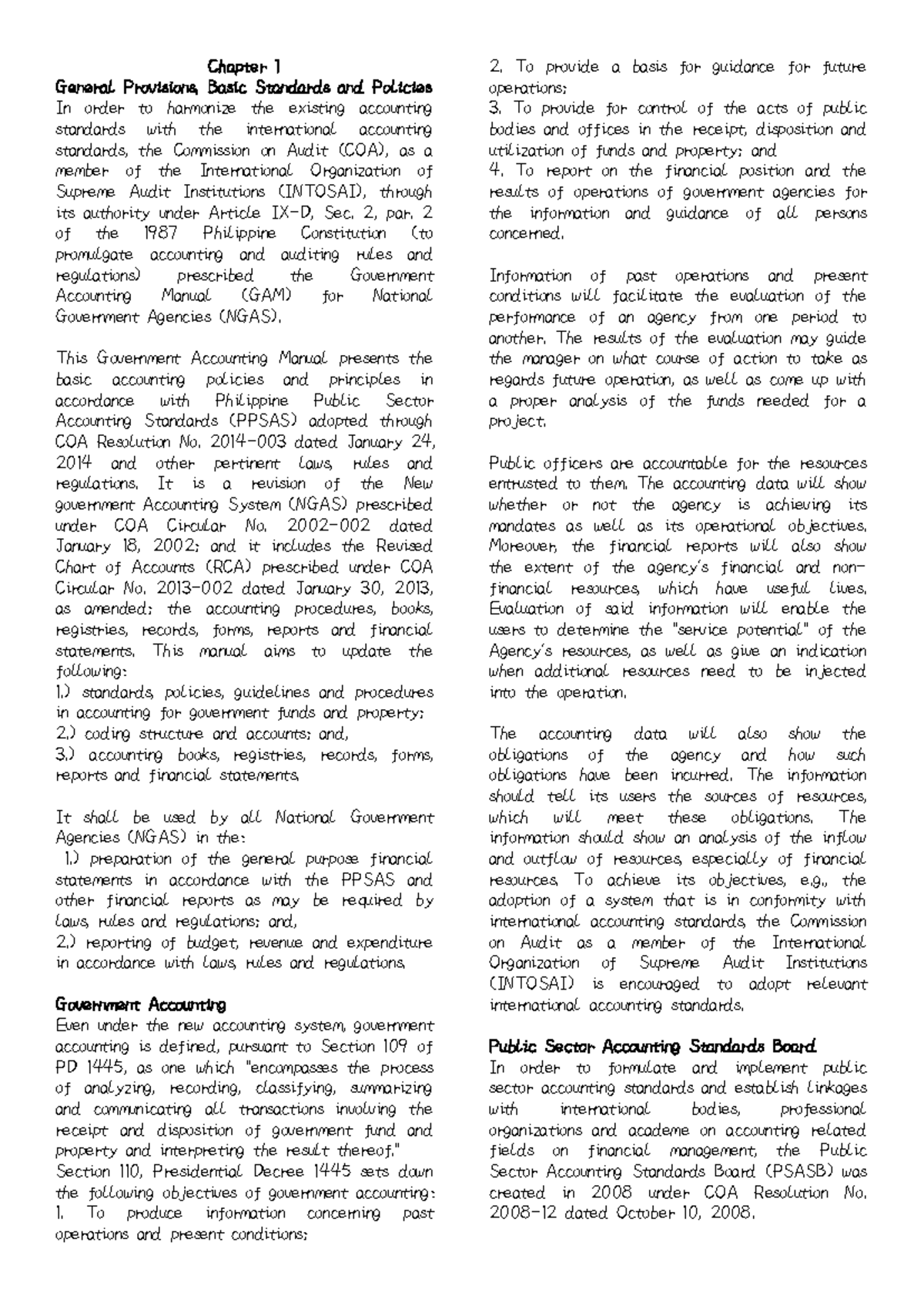 Chapter 1 2 4 Gov Acctg - Government Accounting - Chapter 1 - Studocu