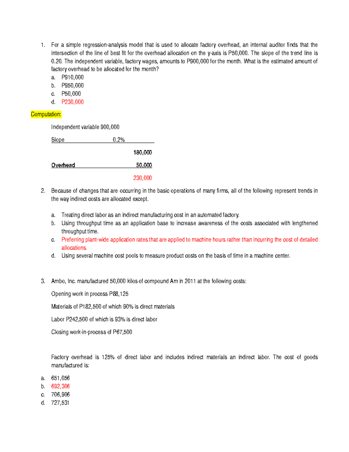 Cost Accounting MIdterm 1 Review and Key Topics - Studocu