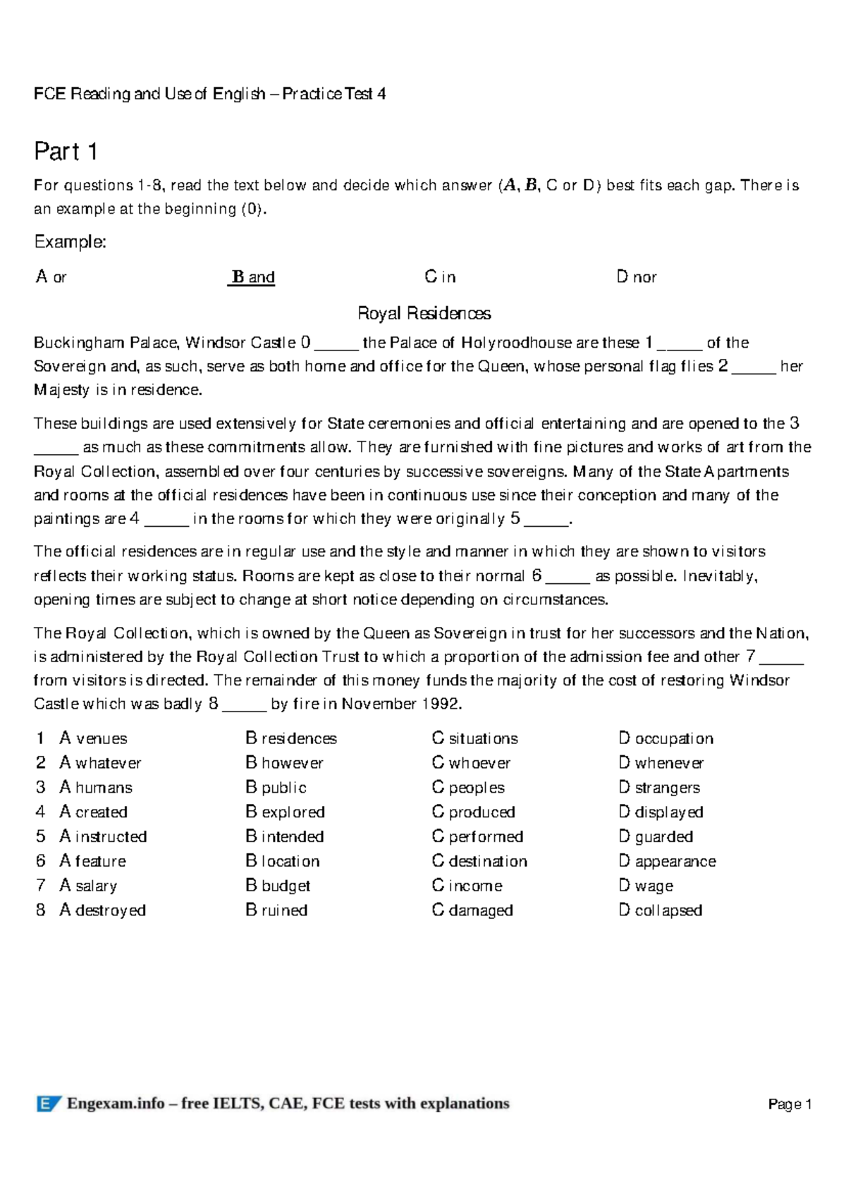 FCE Reading and Use of English Practice Test 4: Comprehensive Guide ...
