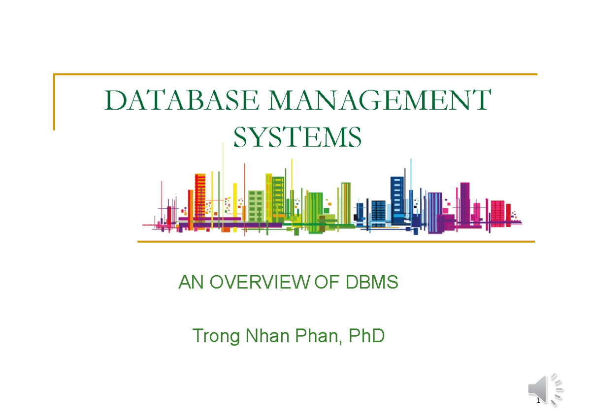 Chapter 1: Overview of DBMS (Database Management Systems) - Studocu