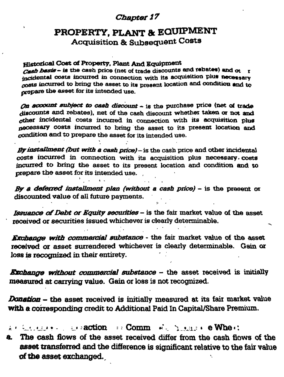 Chapter 1.7: PPE Acquisition & Subsequent Cost Considerations - Document Preview