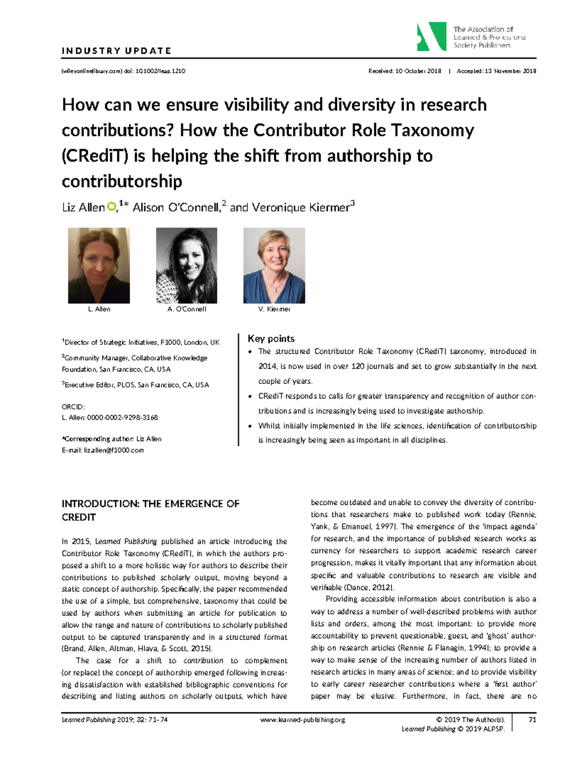 CRediT Implementation: Enhancing Research Contribution Visibility - Studocu