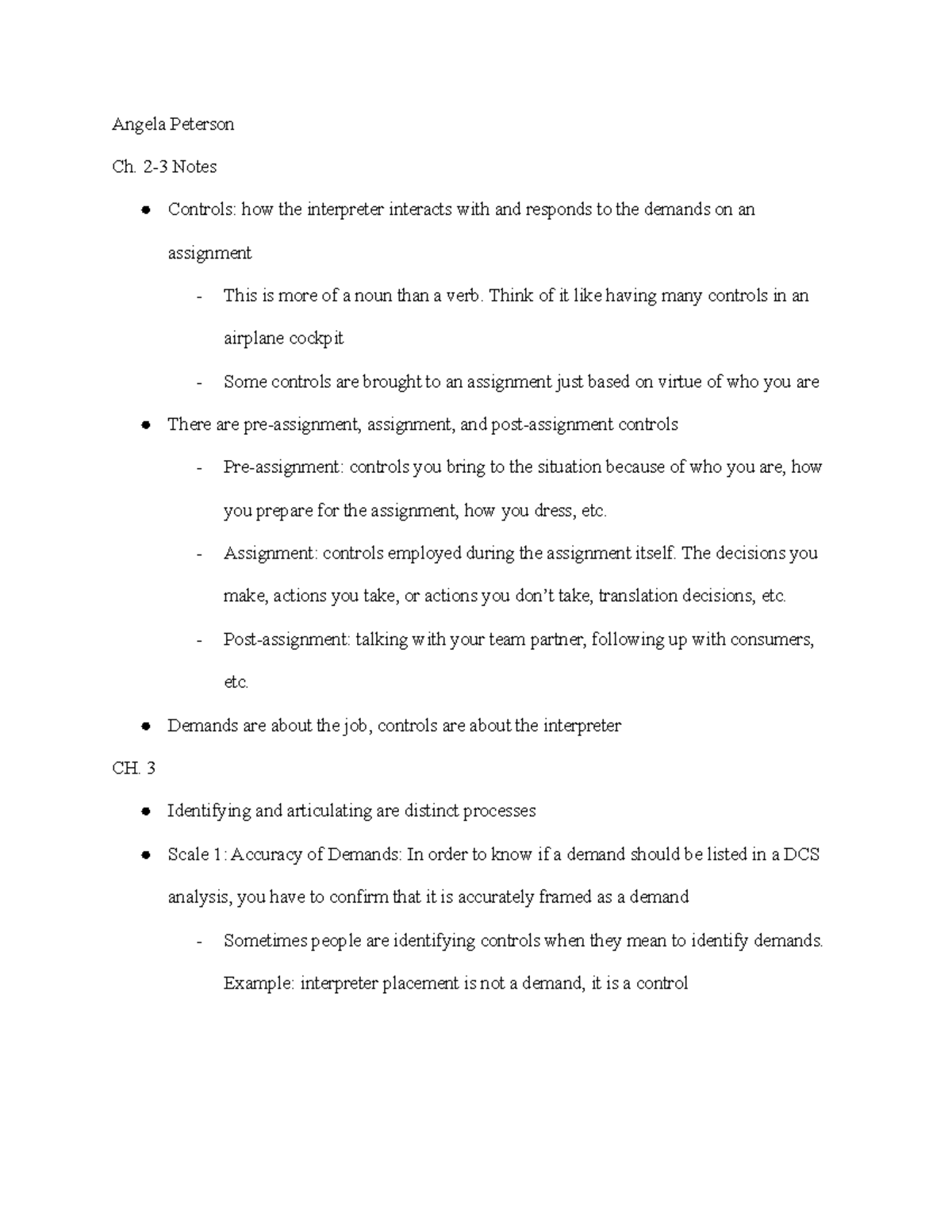 DCS Ch. 2-3 Lecture Notes on Demand Control Schema Principles - Studocu