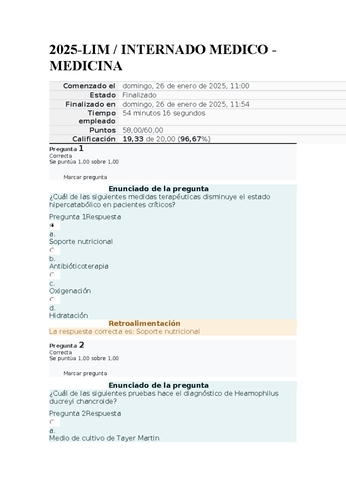 Parcial Medicina Internado 2025: Preguntas y Respuestas - Document Preview