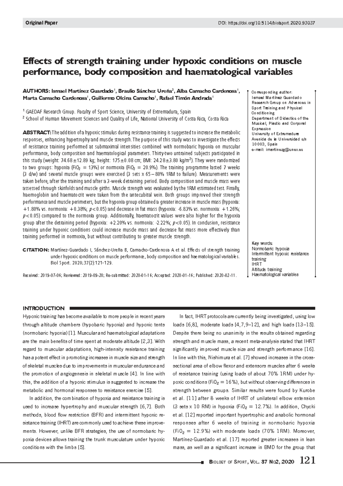 BS Art 39889-10: Effects of Hypoxic Resistance Training on Muscle ...