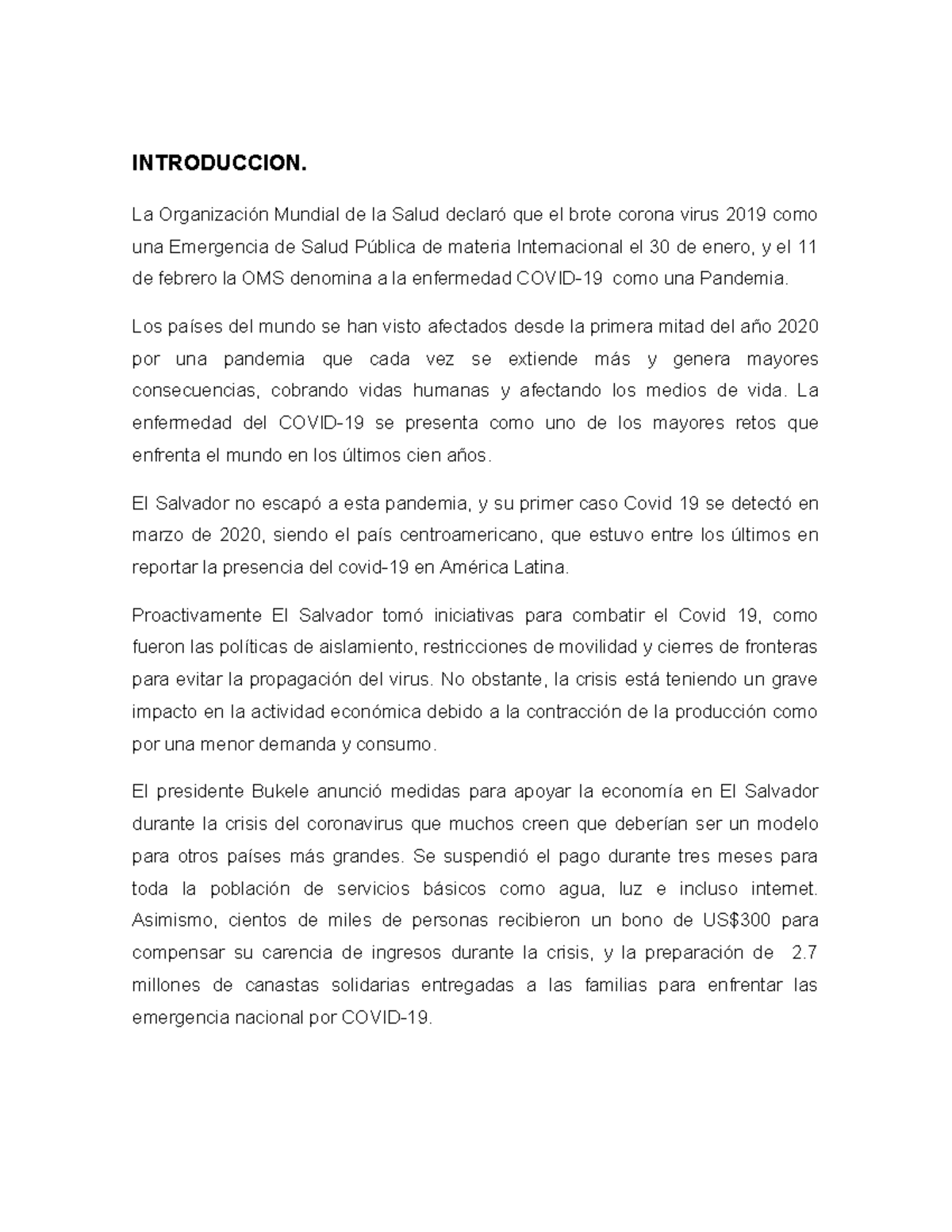 Impacto Económico del Covid-19 en El Salvador: Análisis y Estrategias ...