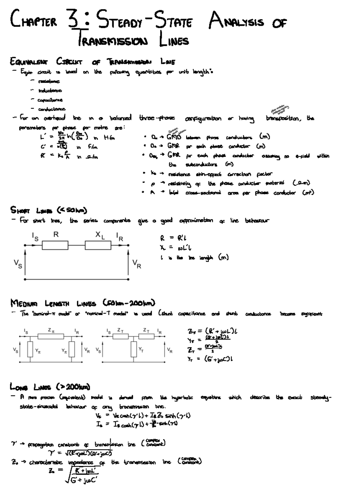 Steadystate analysis of transmission lines 1 - CHAPTER 3 : STEADY-STATE ...