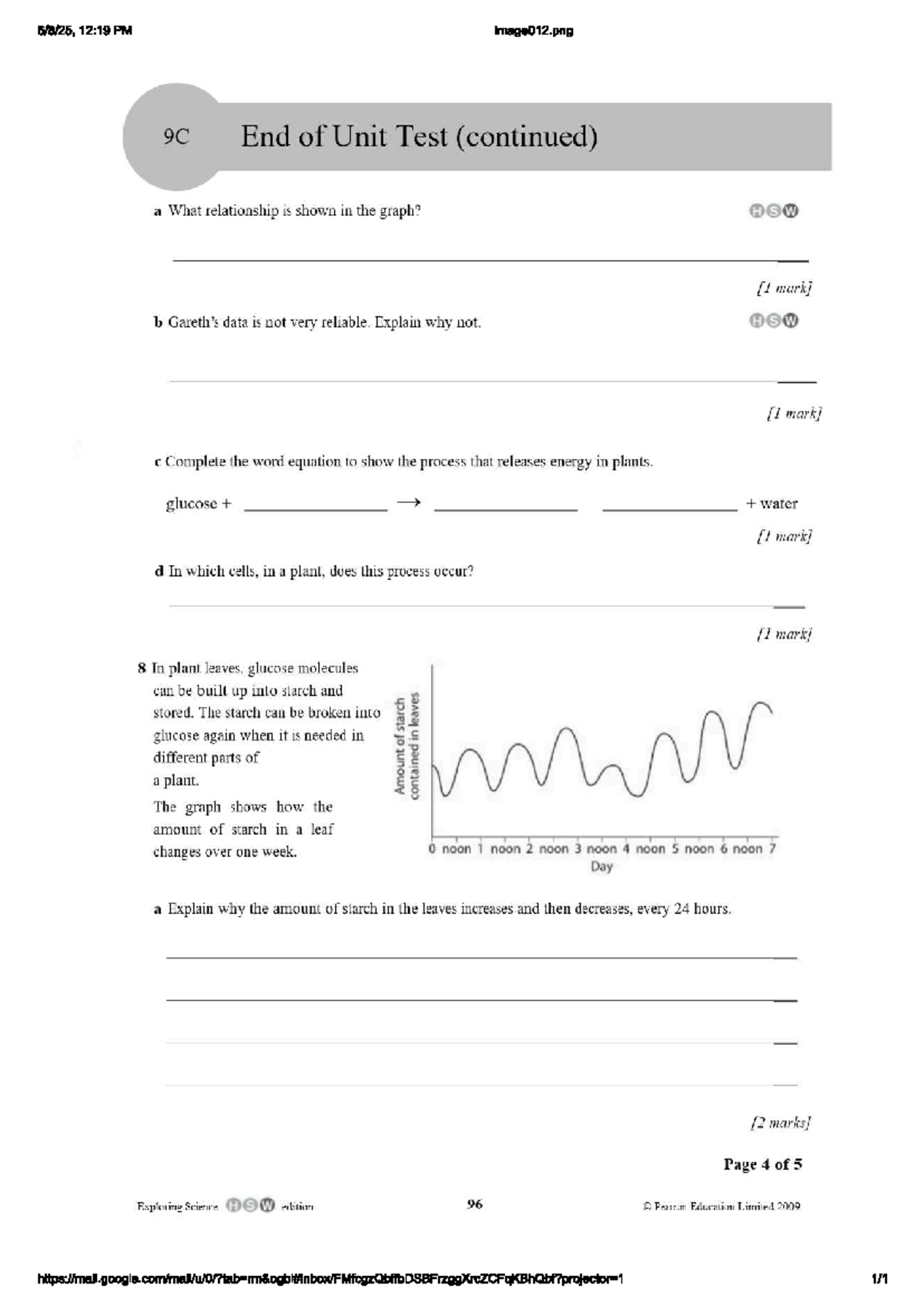 Document Analysis for Course Code: A1B2C3 End of Unit Test Review - Studocu