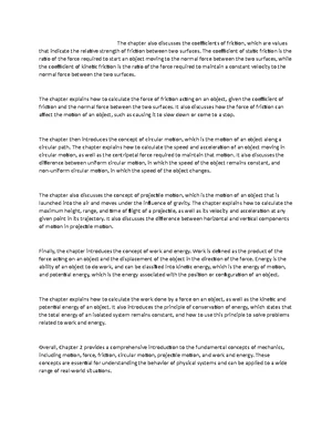 Forces and Motion - Study Notes & Assignments - Studocu