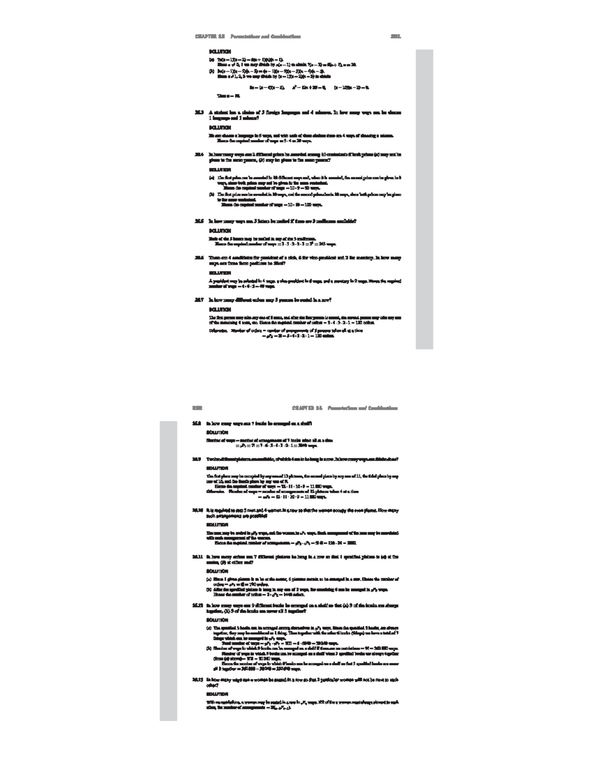 CHAPTER 25 Permutations and Combinations Questions - SET 2 - Studocu