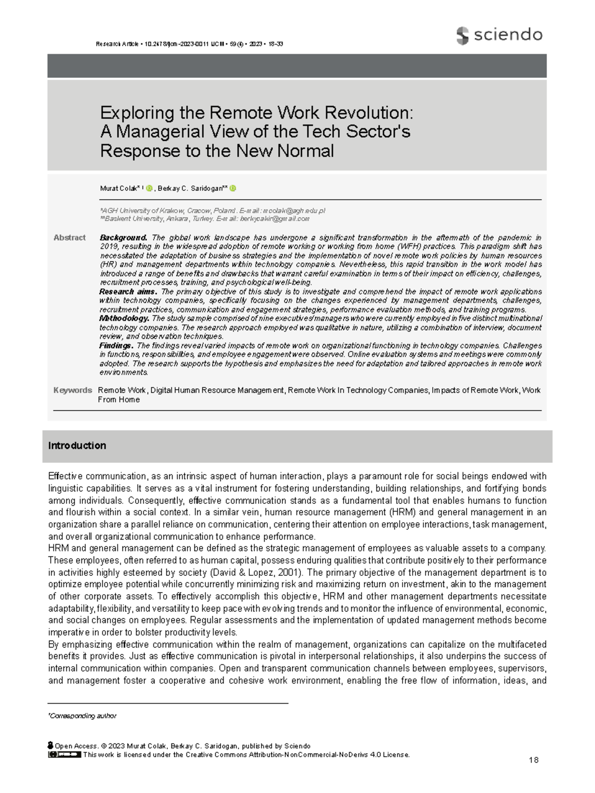 Exploring the Remote Work Revolution: A Managerial Perspective in Tech ...