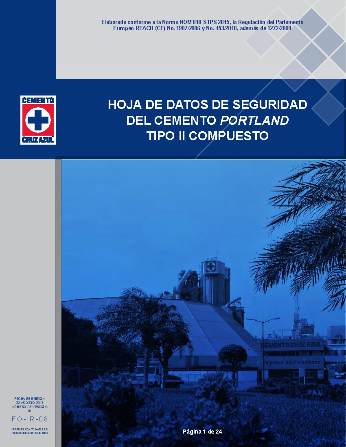 HDS Cemento Portland Tipo II Compuesto - Ver. 01 (NOM-018) - Document Preview